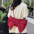 Korean version bow women's bag 2024 new fashionable pleated shoulder bag Instagram internet famous large capacity crossbody armpit bag