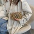 Metal box bag, European and American 2024 fashion diamond grid small square bag, Instagram trendy single shoulder chain, small fragrant style dinner bag for women