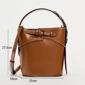 Z Home's New Fashion Bag, Women's Bag, Water Bucket, 2024 Spring/Summer Crossbody Bag, Large Capacity Retro High End Handheld Single Shoulder