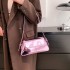 Wholesale bags, women's bags, new 2024 Korean version, fashionable bright face armpit bag, inside, internet brown sugar fruit color small square bag