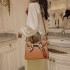 Foreign trade PU internet famous tote bag 2024 new Korean version fashionable retro simple large capacity portable crossbody shoulder bag