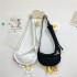 Internet celebrity cute duck head canvas bag for women 2024 new trend funny cute ugly duck student crossbody shoulder bag trend