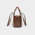 2024 Brown Tote Bag Autumn New Product Fashionable Large Capacity Office Mother and Child Bag Single Shoulder Handheld Shopping Bag