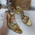 ZA2024 Summer New Product Style Gold Fashion Women's High Heels Women's Thin Heels Open toed Casual Sandals Women