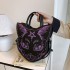 Cross border Original Stay Style Cat Crossbody Bag 2024 New European and American Fashion Personalized Handheld Crossover Women's Shoulder Bag PU