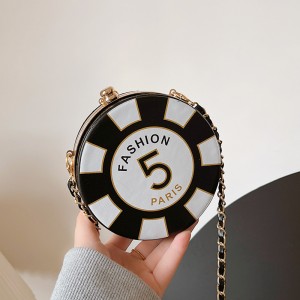 Personalized small bag new 2024 European and American fashion color blocked small round bag Instagram internet famous women's crossbody box bag trend