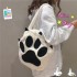 Personalized Plush Cat Claw Double Shoulder Bag 2024 New Forest style Girl Funny Large Capacity Internet Celebrity Single Shoulder Bucket Bag Trendy