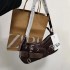 ZR Women's Bag 2024 Spring New Brown Belt Decoration Fashion Shoulder Bag Underarm Motorcycle Bag Cool Handbag