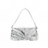 Z Home 2024 Summer New Women's Bag Premium Silver Bow Decoration Flip Metal Fold Decoration Shoulder Bag