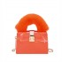 Autumn and winter bags 2024 trendy European and American candy colored bags, internet famous hairy hand-held stylish chain acrylic box bags