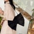 Korean version bow women's bag 2024 new fashionable pleated shoulder bag Instagram internet famous large capacity crossbody armpit bag