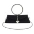 New 2024 European and American women's crossbody bag, popular online circle hand-held fashionable rhinestone retro single shoulder dinner bag