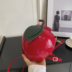 Cute Apple Small Bag New 2024 Forest style Girl Personalized Creative Watermelon Funny Single Shoulder Crossbody Small Round Bag