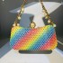 Hengmei Handbag Factory Cross border Exclusive Website Evening Dress Bag New Chain Pearl Handheld Banquet Bag Colorful Mesh Diamond Bag