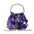 2024 New Handheld Glitter Banquet Bags for Women, Fashionable and Retro Texture Single Shoulder Crossbody Bucket Bag