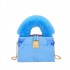 Autumn and winter bags 2024 trendy European and American candy colored bags, internet famous hairy hand-held stylish chain acrylic box bags