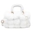 Autumn/Winter Plush Bag 2024 New Forest Soft Girl Color blocked Personalized Plush Ball Single Shoulder Crossbody Bucket Bag Trendy