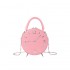 Cute little bag 2024 new Sen style soft girl fashion design Xiaohongshu same one shoulder clock small round bag PU