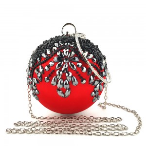 Chaozhou Hengmei Factory Direct Sales Women's Handheld Banquet Bag Handmade Beaded Round Pearl Banquet Bag Party Bag