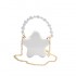 Cute Small Bag 2024 New Forest Sweet Girl Little Fragrant Wind Pearl Handheld Crossbody Chain Star Bag PU