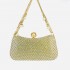 Hengmei Handbag Factory Cross border Exclusive Website Evening Dress Bag New Chain Pearl Handheld Banquet Bag Colorful Mesh Diamond Bag