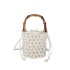 Bags Small Fragrant Pearl Bag 2024 New Collection Forest Sweet Girl Fashion Hollow Handheld Crossbody Woven Bag