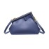 2024 New European and American Fashion Retro Texture Ins Internet Celebrity Women's Single Shoulder Cross Shoulder Triangle Small Square Bag PU