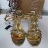 ZA2024 Summer New Product Style Gold Fashion Women's High Heels Women's Thin Heels Open toed Casual Sandals Women