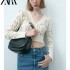 ZR Home Women's Bag Saddle Bag Shoulder Bag Foreign Trade Explosive Bag 2024 New Wide Shoulder Strap Diagonal Underarm Cross border Wholesale