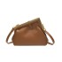 2024 New European and American Fashion Retro Texture Ins Internet Celebrity Women's Single Shoulder Cross Shoulder Triangle Small Square Bag PU