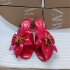 ZA Spain 2024 New Women's Shoes European and American Three Dimensional Flower Decoration Pinch Toe High Heels Cool Slippers for Women's Summer Outwear