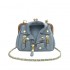 Personalized small clothing bag 2024 new Korean version fashionable rivet trend single shoulder women's clip crossbody small square bag PU