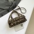 Bags Crossbody Bag for Women 2024 New Style Bag Korean Edition Fashion Leopard Pattern Ins Crossbody Handheld Single Shoulder Small Square Bag PU