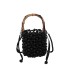 Bags Small Fragrant Pearl Bag 2024 New Collection Forest Sweet Girl Fashion Hollow Handheld Crossbody Woven Bag