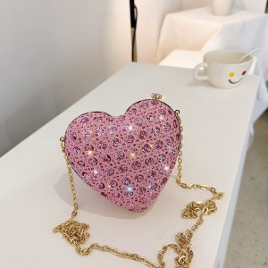 Fairy Bag Summer New 2024 European and American Fashion Diamond Western Style Shoulder Bag ins Crossbody Love Banquet Bag