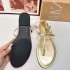 ZA women's summer new item 2024 gold Roman clip toe out straight strap flat bottom anti slip clip toe flip flops