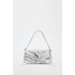 Z Home 2024 Summer New Women's Bag Premium Silver Bow Decoration Flip Metal Fold Decoration Shoulder Bag