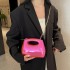 Ladies' shiny acrylic box bag 2024 new European and American candy color versatile wrist chain dinner bag