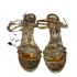 ZA2024 Summer New Product Style Gold Fashion Women's High Heels Women's Thin Heels Open toed Casual Sandals Women