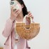 Internet celebrity summer woven bag 2024 forest style girl fashion hollow out large capacity pearl small fragrance handbag trend