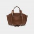 2024 Brown Tote Bag Autumn New Product Fashionable Large Capacity Office Mother and Child Bag Single Shoulder Handheld Shopping Bag