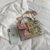 Internet celebrity graffiti transparent jelly bag summer 2024 Korean version fashion graffiti ins Internet celebrity chain shoulder crossbody bag