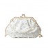 Xiaoxiangfeng Pearl Bag for Women 2024 New Collection Forest Soft Girl Fashion Wrinkle Personalized Single Shoulder Crossbody Shell Bag