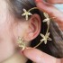 Cross border super sparkling diamond inlaid butterfly ear hooks without ear holes, ear clips for women, one-piece fairy like feeling, wholesale of versatile earrings from Japan and South Korea