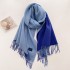 2022 Solid Color Scarf Women's Tassel Imitation Cashmere Golden Classic Double sided Shawl Korean Edition Versatile Warm Scarf Wholesale Hot Item