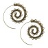 European and American new oval spiral earrings exaggerated vortex gear shaped heart-shaped retro earrings wholesale