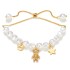 Retro pearl studded irregular punk style bracelet in the Korean jewelry world, Korean version simple multi-layer bracelet set