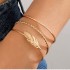 Cross border Europe and America new retro leaf knot hollow diamond women's bracelet bracelet bracelet combination set wholesale