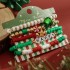 Cross border Christmas Day Colorful Acrylic Handmade Bead String Snowflake Bell Elastic Bead String Christmas Set