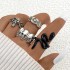 European and American punk dark butterfly skull hollow face ring multi piece set, personalized and trendy vintage ring set